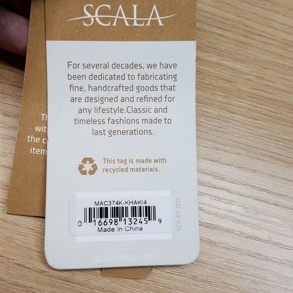 SCALA Hat Mens XL Tan Newsboy Driving Cap - Picture 6 of 8